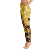 Bees on Honeycomb Yoga Leggings - 57 Peaks